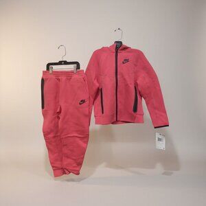 Nike Tech Girls 2 Piece Set Full-Zip Set Aster Pink Size 6X NEW WITH TAGS!
